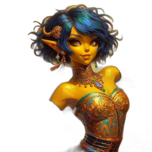 jewelry, dress, fantasy art, concept art, 3d render, photorealistic, golden, female transparent PNG cut-out