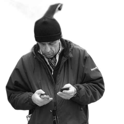 staff, hat, jacket, face, photorealistic, snow, man, beanie transparent PNG cut-out