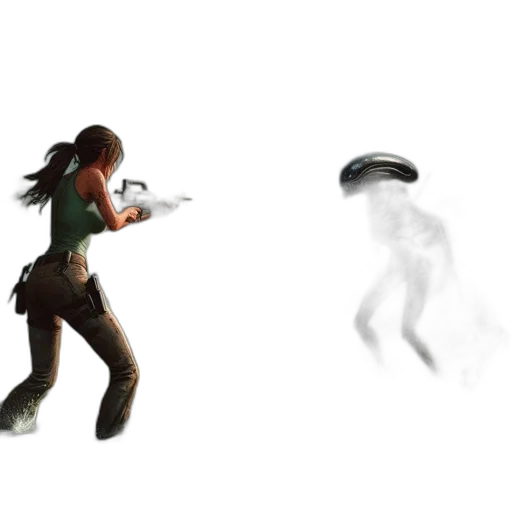 weapon, mask, creature, concept art, 3d render, pixel art, fantasy art, fog transparent PNG cut-out