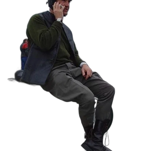 jacket, staff, shoes, face, concept art, cyberpunk, photorealistic, 3d render transparent PNG cut-out
