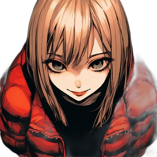 jacket, face, mask, creature, concept art, anime, comic book art, photorealistic transparent PNG cut-out