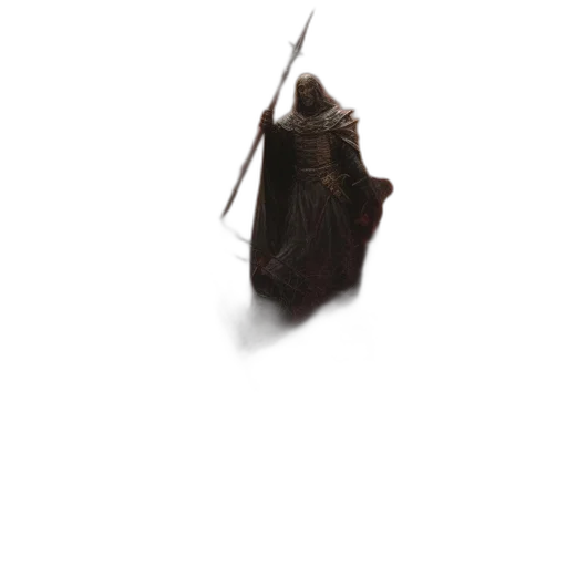 staff, weapon, umbrella, hat, 3d render, photorealistic, concept art, pixel art transparent PNG cut-out
