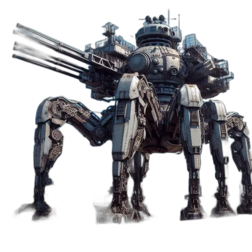 robot, weapon, animal, creature, concept art, 3d render, cyberpunk, fantasy art transparent PNG cut-out