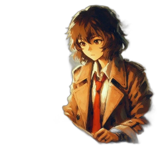 jacket, umbrella, staff, face, anime, pixel art, watercolor, oil painting transparent PNG cut-out