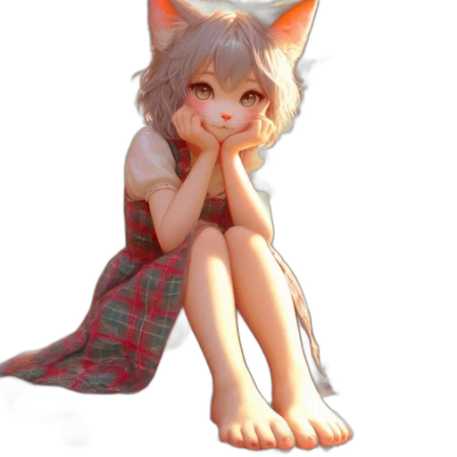 creature, animal, dress, staff, anime, 3d render, photorealistic, concept art transparent PNG cut-out