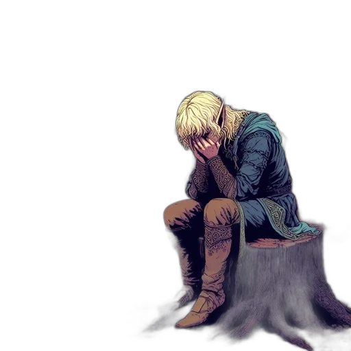 jacket, watercolor, concept art, comic book art, fantasy art, rain, snow, dark transparent PNG cut-out