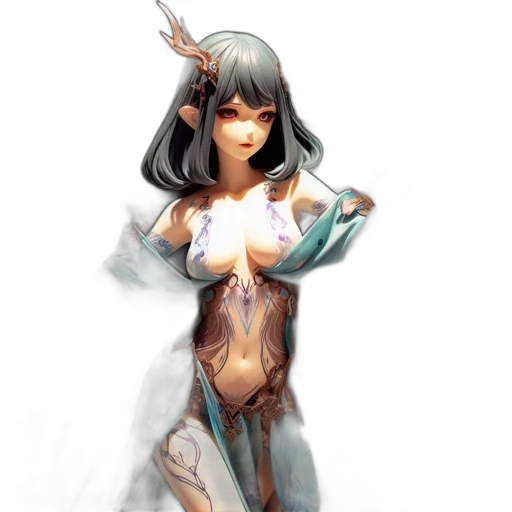 staff, fantasy art, concept art, pixel art, comic book art, pastel, figurine, woman transparent PNG cut-out