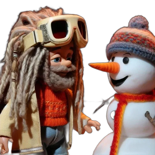 hat, 3d render, concept art, snow, fire, image, showcases, two transparent PNG cut-out
