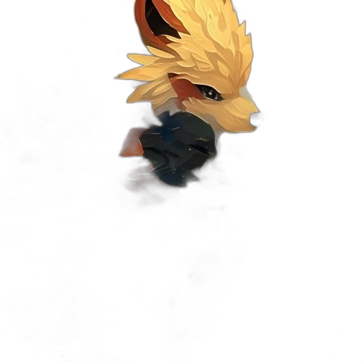 dragon, mask, creature, animal, concept art, pixel art, fantasy art, watercolor transparent PNG cut-out