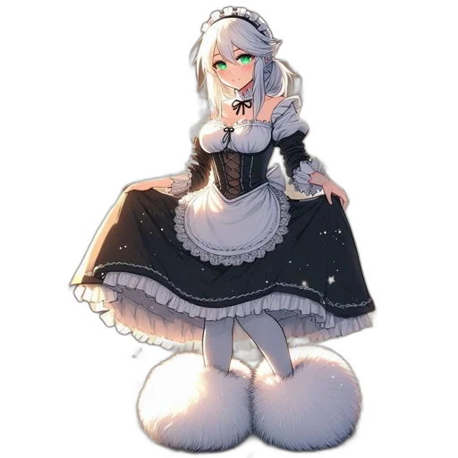 dress, robot, creature, crown, concept art, pixel art, 3d render, anime transparent PNG cut-out