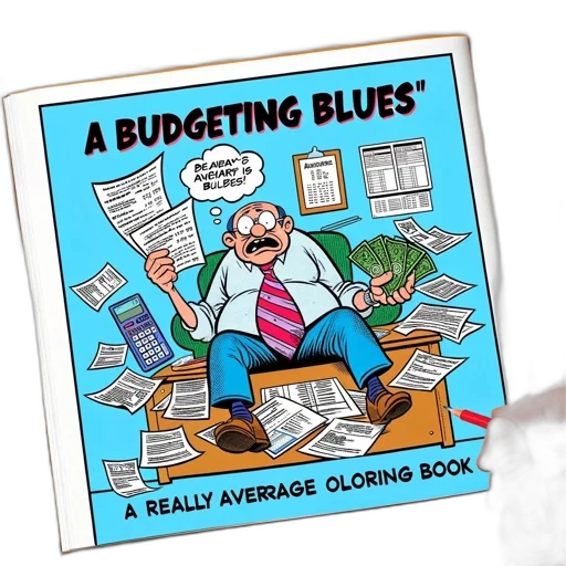 illustration, coloring, book, called, budgeting, blues, shows, man transparent PNG cut-out