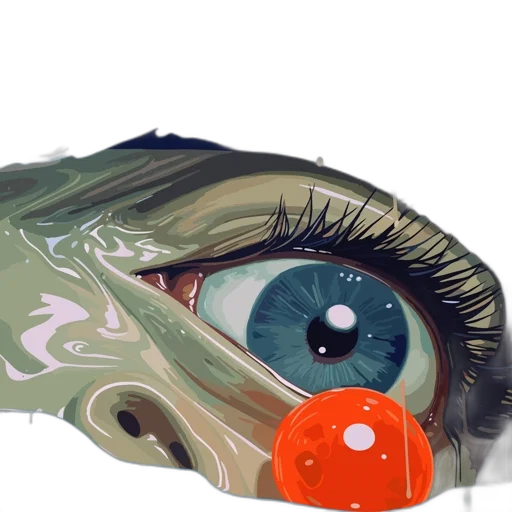 mask, face, creature, umbrella, photorealistic, concept art, watercolor, 3d render transparent PNG cut-out