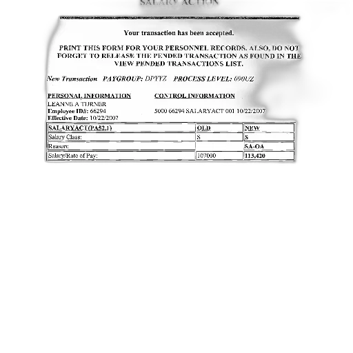 document, titled, salary, action, details, about, transaction, including transparent PNG cut-out