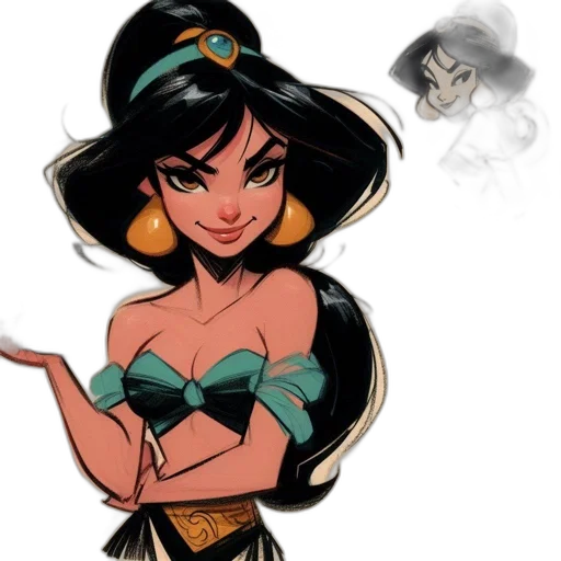 concept art, cartoon, comic book art, fantasy art, dark, green, animated, female transparent PNG cut-out