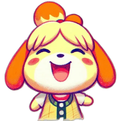 staff, animal, face, creature, pixel art, anime, watercolor, cartoon transparent PNG cut-out