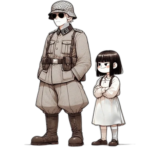 hat, weapon, jacket, animal, concept art, pixel art, anime, cartoon transparent PNG cut-out