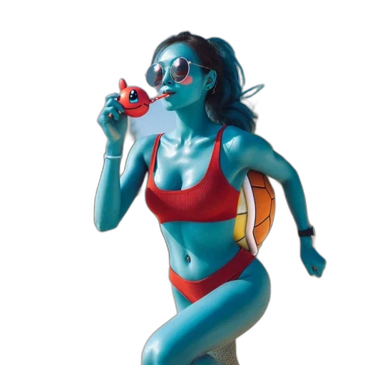 creature, mask, robot, concept art, 3d render, comic book art, vaporwave, underwater transparent PNG cut-out