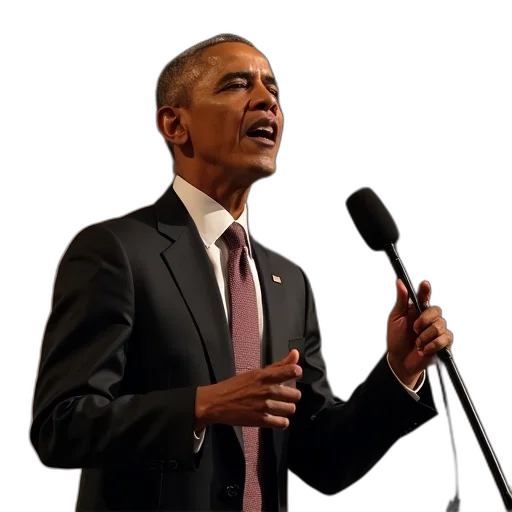 staff, face, photorealistic, obama, sings, boy, friend, has transparent PNG cut-out