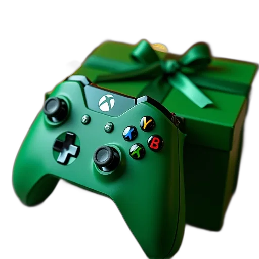 3d render, photorealistic, green, xbox transparent PNG cut-out