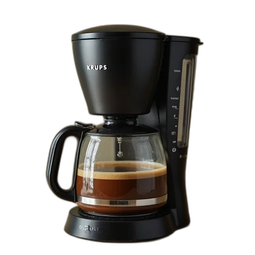 krups, coffee, maker, glass transparent PNG cut-out