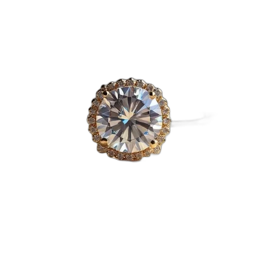 jewelry, crown, 3d render, caraat, diamanten, solitaire, ring, geel transparent PNG cut-out