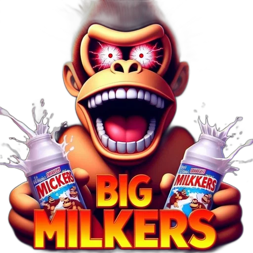 3d render, animated, gorilla, fiery, eyes, bared, teeth, holds transparent PNG cut-out