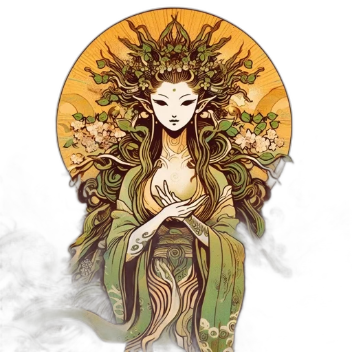 dress, staff, crown, fantasy art, concept art, pixel art, comic book art, fire transparent PNG cut-out
