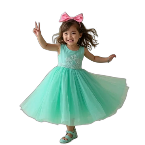 dress, photorealistic, 3d render, green transparent PNG cut-out