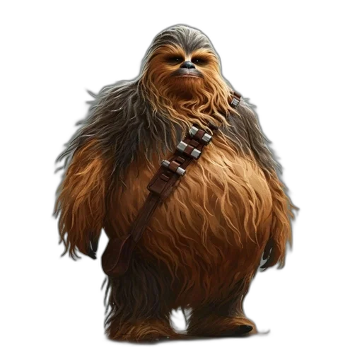 animal, creature, staff, concept art, photorealistic, realistic, portrayal, chewbacca transparent PNG cut-out