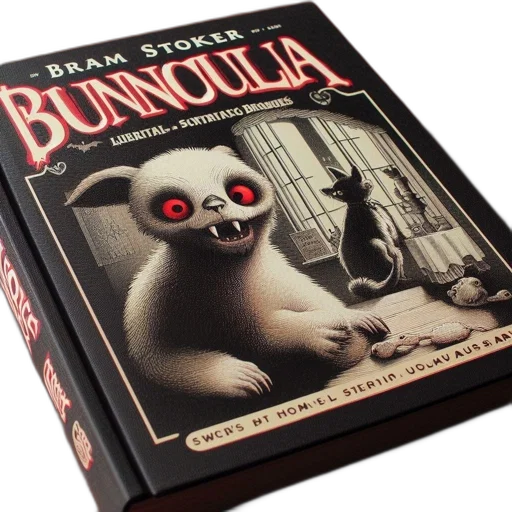concept art, limited, edition, book, bunnoula, features, menacing, large transparent PNG cut-out