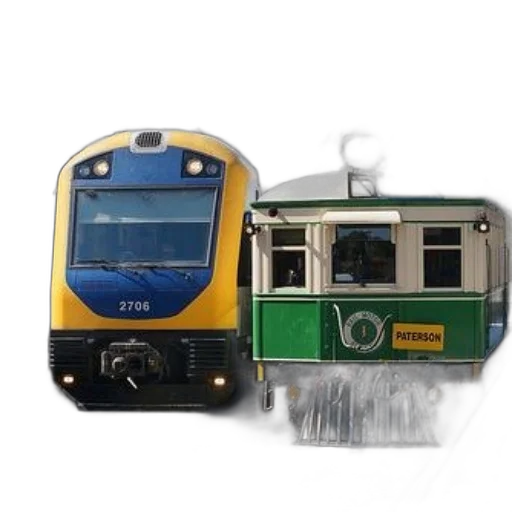 photorealistic, 3d render, concept art, modern, blue, yellow, train, next transparent PNG cut-out