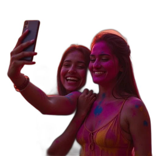 face, jewelry, dress, mask, oil painting, photorealistic, concept art, vaporwave transparent PNG cut-out
