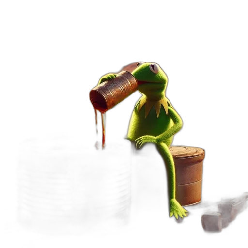 bottle, food, robot, staff, concept art, 3d render, photorealistic, pixel art transparent PNG cut-out