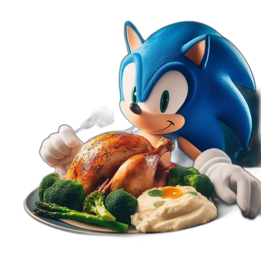 food, animal, creature, 3d render, concept art, photorealistic, pixel art, sonic transparent PNG cut-out