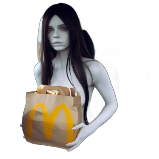 food, creature, robot, face, 3d render, concept art, photorealistic, vaporwave transparent PNG cut-out