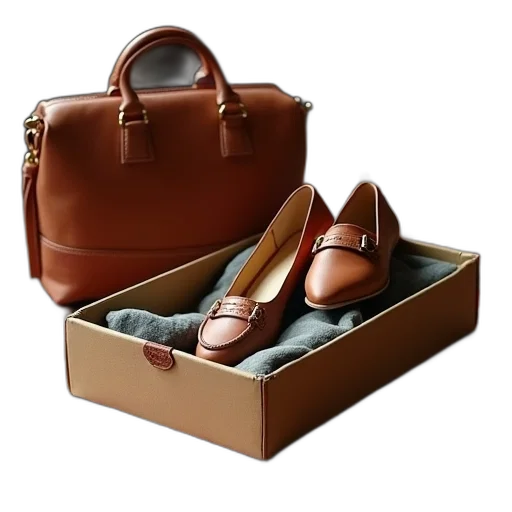 shoes, furniture, 3d render, earth tones transparent PNG cut-out