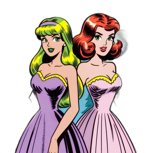 dress, comic book art, cartoon, concept art transparent PNG cut-out