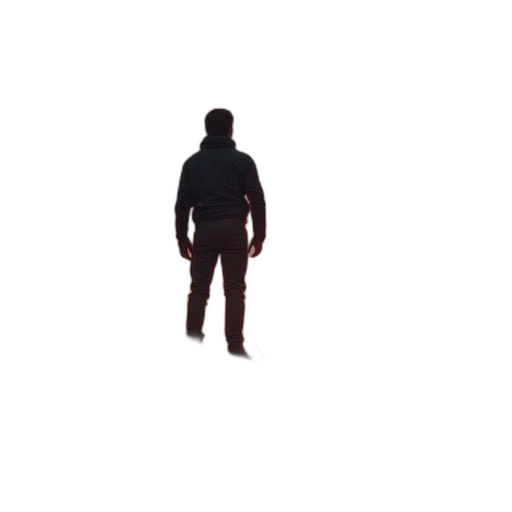 jacket, staff, robot, creature, 3d render, concept art, pixel art, photorealistic transparent PNG cut-out