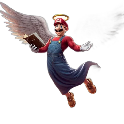 dress, staff, animal, concept art, 3d render, pixel art, fantasy art, mario transparent PNG cut-out