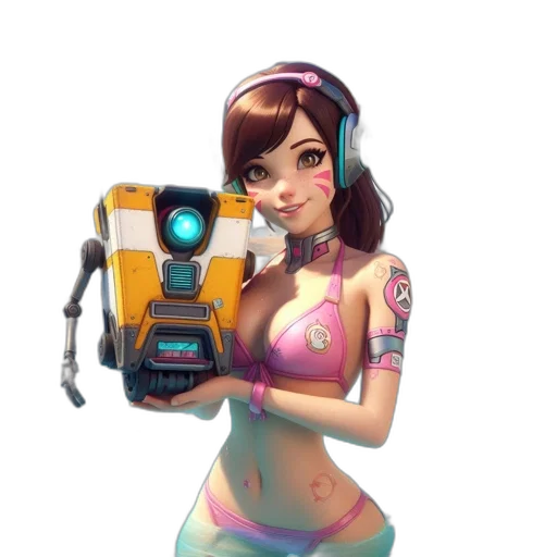 robot, weapon, staff, face, concept art, cyberpunk, pixel art, vaporwave transparent PNG cut-out