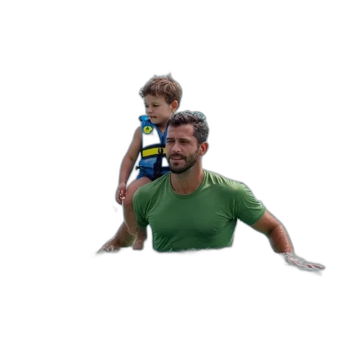animal, 3d render, photorealistic, pixel art, concept art, underwater, man, swimming transparent PNG cut-out