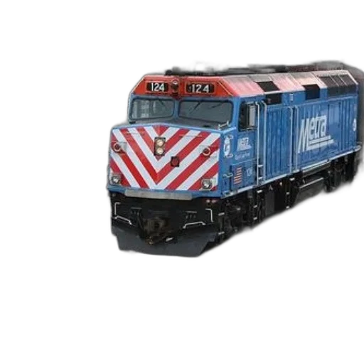 3d render, blue, red, train, word, metra, traveling, down transparent PNG cut-out