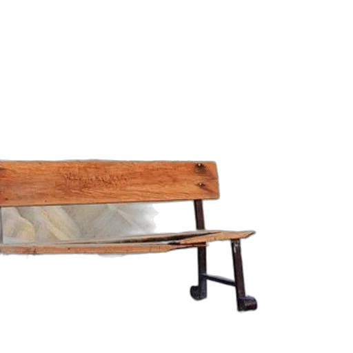 furniture, sword, staff, weapon, 3d render, wooden, bench, sits transparent PNG cut-out