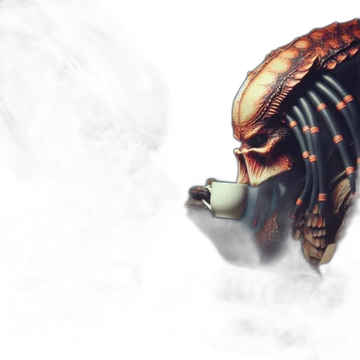 creature, robot, dragon, mask, concept art, fantasy art, cyberpunk, photorealistic transparent PNG cut-out