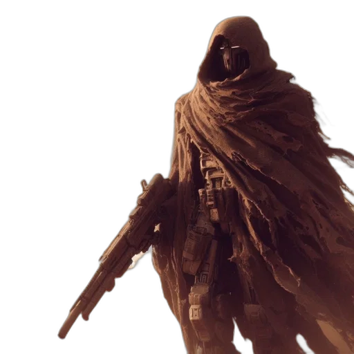 weapon, staff, creature, mask, concept art, 3d render, fantasy art, photorealistic transparent PNG cut-out