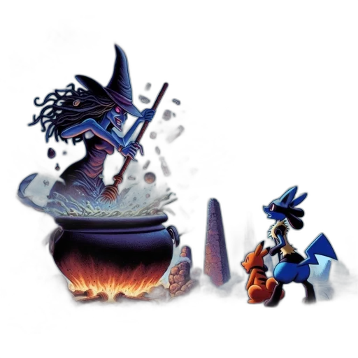 concept art, fantasy art, pixel art, 3d render, fire, fog, night, underwater transparent PNG cut-out