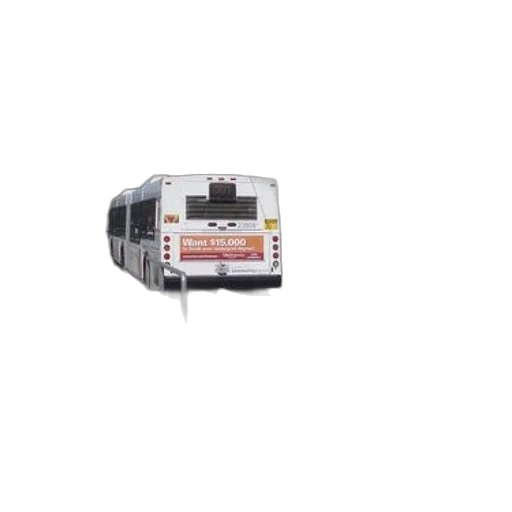 robot, 3d render, bus, parked, stop, sign, says, want transparent PNG cut-out