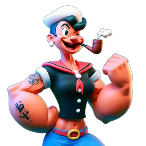 staff, weapon, 3d render, concept art, cartoon, pixel art, animated, popeye transparent PNG cut-out