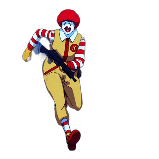 weapon, staff, concept art, pixel art, 3d render, cartoon, ronald, mcdonald transparent PNG cut-out
