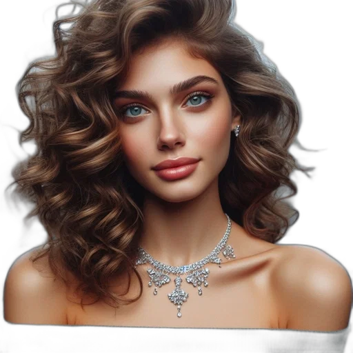 jewelry, crown, hair, face, photorealistic, fantasy art, oil painting, cartoon transparent PNG cut-out